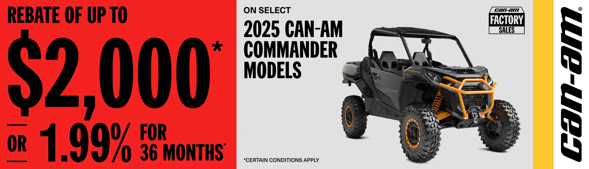Can-Am Commander Fall Sales Event