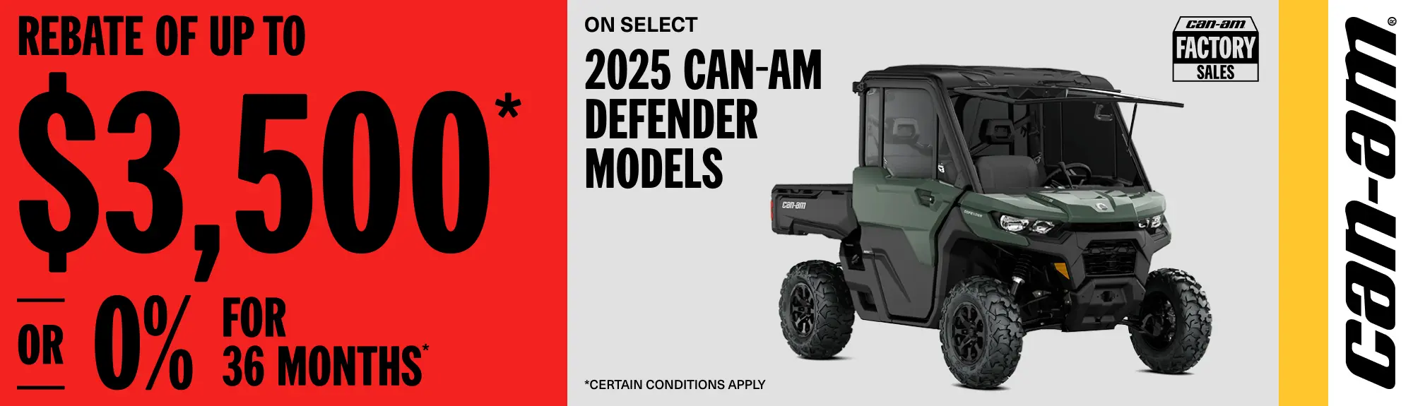 Can-Am Defender Fall Sales Event